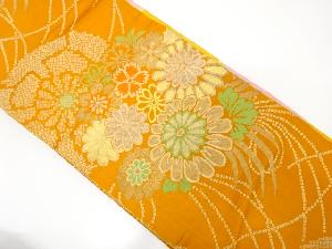 アンティーク　花薬玉模様織り出し袋帯(材料)